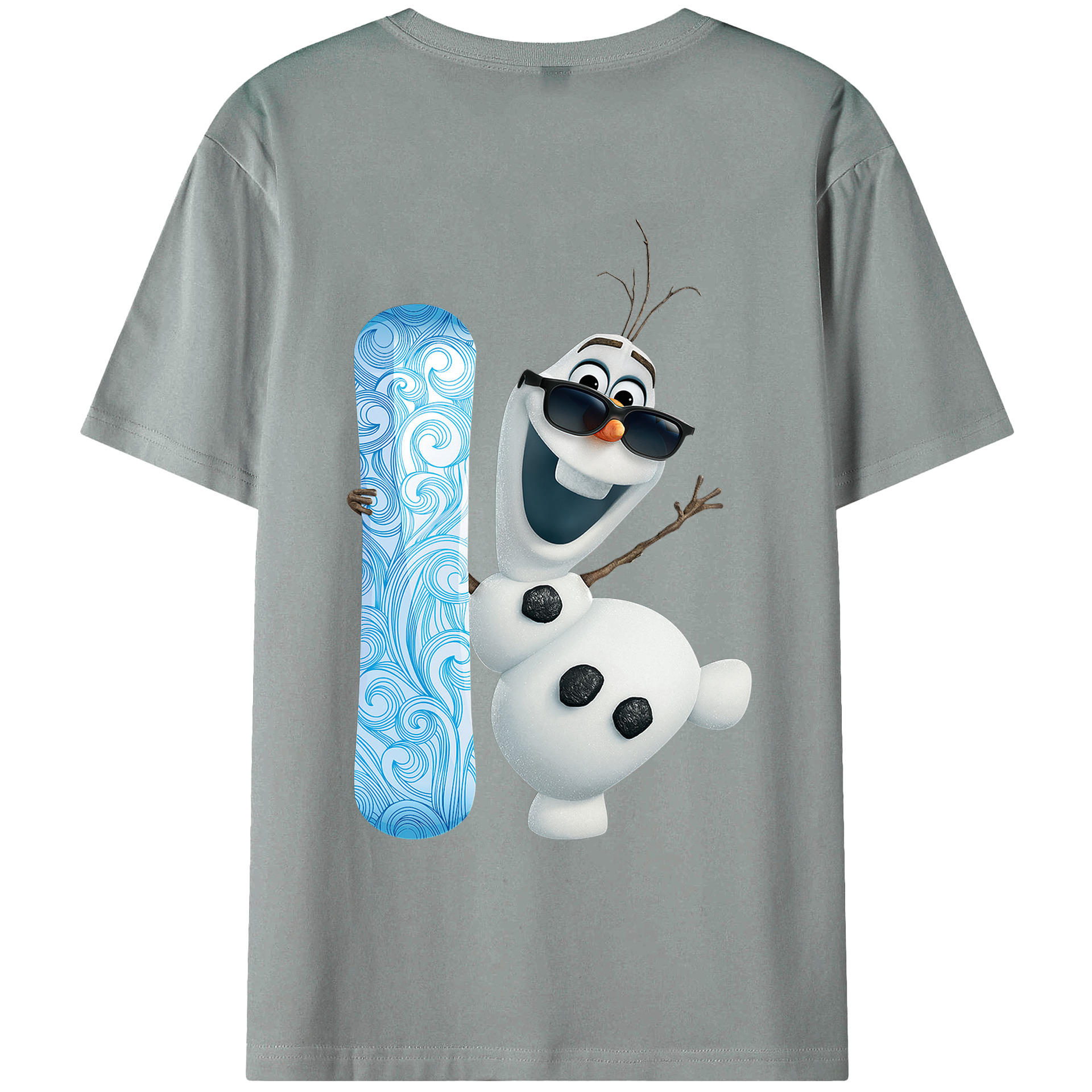 （画像用） アナと雪の女王 アンナ エルサ Frozen Anna Elsa 綿100％ メンズ半袖Tシャツ（バックプリント） 通気性